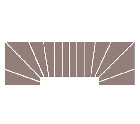 Illustration einer Treppe in U-Form