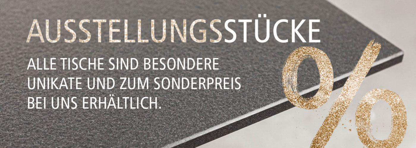 Banner für Ausstellungstische welche im Sonderpreis erhältlich