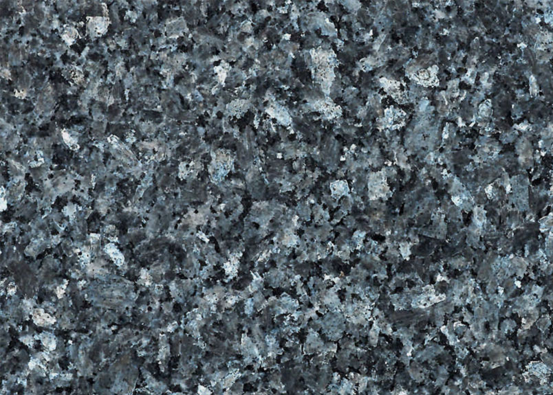 Detailaufnahme des blau-schwarzen Natursteins Labrador blue Pearl