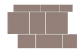 Grafik einer Terrassenplattenverlegung im Bahnenverband