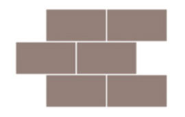 Grafik einer Terrassenplattenverlegung im Halbverband
