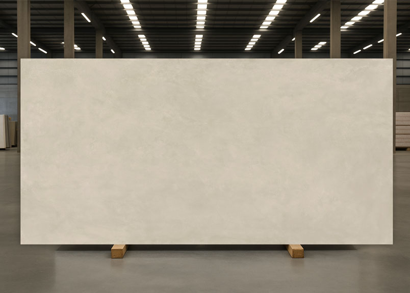 Keramik-Rohtafel pureto Sienna auf Bock in Produktion