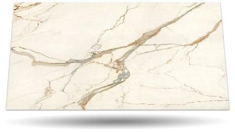 Rohtafel von Keramik pureto Marmo Palazzo mit Schatten darunter