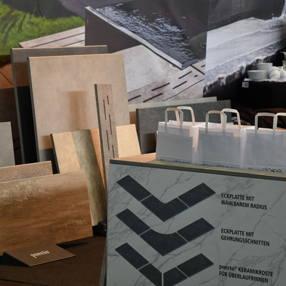 Pureto_Platten_Messestand Pureto Platten Sortiment