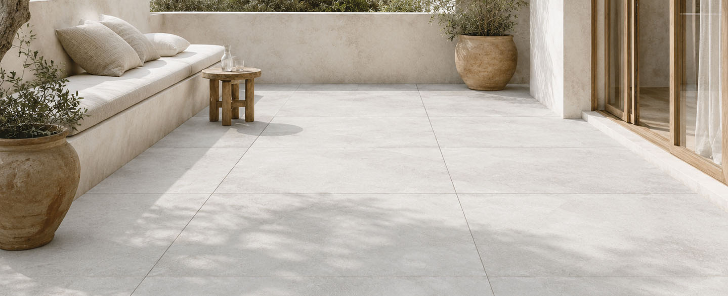 Terrassenplatten aus Keramik Alpine Grey